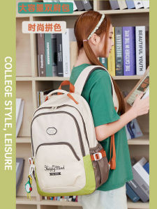 กระเป๋าเป้เดินทางความจุขนาดใหญ่สําหรับผู้หญิง สไตล์เรียบง่ายและลําลอง น้ําหนักเบา เหมาะสําหรับนักเรียนมัธยมปลายและวิทยาลัย