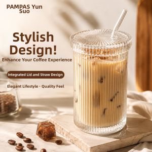 PAMPAS | Stylish Ins-style Striped Glass Cup