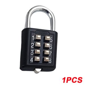 8-Digit Waterproof Combination Padlock for Luggage Travel Zinc Alloy Anti-Theft Lock with Key Fixed Random Code Outdoor Safe