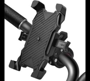 Motorcycle Phone Holder Shockproof Handlebar Mount For E-bike Bicycle 4.5-6.5" Cellphone Stand 360° Rotation