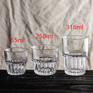 155ml/250ml/316ml Coffee Mug Heat-Resistant Glass Cups Transparent Tea Mug Water Cup for Drinking Milk Juice Tumblers Gift Glass
