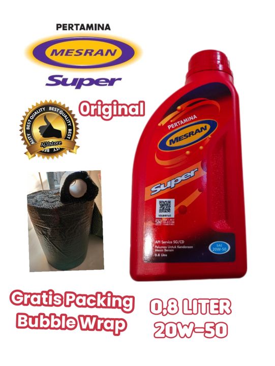OLI MESRAN SUPER BY PERTAMINA 0,8 Liter/800ML 20W-50 0RIGINAL ...