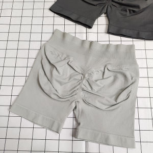 No Logo Dynamic Shorts  Womens Seamless Scrunch  Yoga High Waist Band Gym Short High Stretch Workout Biker Shorts