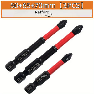 Magnetic Non-Slip Drill Bit Set 3/6/12 Pieces S2 Steel Crosshead and Impact Drill Bits Suitable for Electric and Hand Drivers