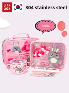 LianLock | Sealed & Compartmentalized Childrens Lunch Box 4 Compartments