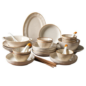 SHELI | Retro Glazed High-End Dinnerware Set