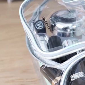 ❣️E2U0209❣️กระเป๋าใส่เครื่องสำอาง พกพา PVC แบบใส