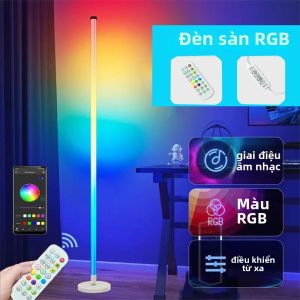 Đèn Sàn Góc Thông Minh 150cm Đèn LED RGB Có Thể Điều Chỉnh Độ Sáng Với Điều Khiển APP Chiếu Sáng Tâm Trạng Hiện Đại Cho Phòng Ngủ Chơi Game Phòng Khách Đèn Đứng