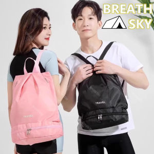 Waterproof Travel Backpack Shoe Compartment Multi-pockets Sports Backpack Zip Closure Study Backpack Sports Activities