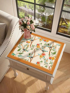 New Chinese Style Bedside Table Cover Cloth Leather Lid Dustproof Waterproof Oil-resistant for Dressing Table Desk Washer
