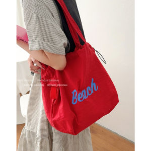 Korean Style Canvas Tote Bag Womens Large Capacity Autumn Winter Single Shoulder Bag Commuting Student Underarm Tote Bag