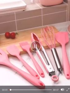 Set Alat Masak Silikon (Isi 5 pcs) / Spatula / Sutil Silikon Food Grade Tahan Panas | Baking Props Set 5in1 Spatula Set Alat Masak 5 in 1 Sutil