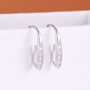 Handmade Pure Silver Earring Hooks Empty Bracket Embedded Free Hanging Pendants Material Silver Jewelry Womens Fashion Accessories