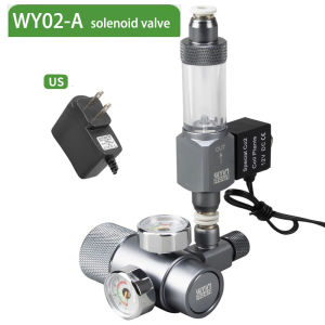 ZRDR | Aluminum Alloy CO2 Regulator for Aquarium with Double Pressure Gauge Quick Plug Air Pipe Fish Tank Pressure Reducing Valve