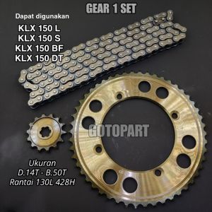 Gear gir set KLX 150 L S BF DT gearset girset gigi tarik rantai roda model sss klx