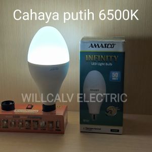 Lampu LED AMASCO INFINITY 50W lampu mercury cahaya putih 6500K / cahaya kuning 3000K