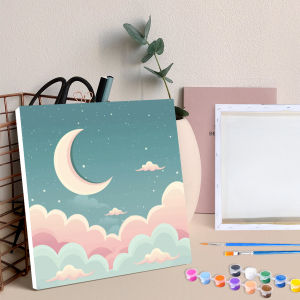 RUOPOTY Sơn Động Vật Bằng Số Bộ Có Khung Sơ Khai Cấp Hình Ảnh Chó Vẽ Màu Sắc Theo Số Lượng Trang Trí Nhà Phong Cách Hiện Đại Vải Lanh