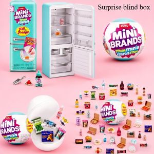 Bandai | [Trendy Toys]ZURU Mini Surprise Blind Box Toy Ball Filled Refrigerator-mysterious Mini Refrigerator Toy+mini Toy Decorative Gift