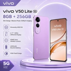 vivo | 2026 new vivo V50 Lite 5G 8GB+256GB Smartphone Dimensity 6300 6.77 120Hz AMOLED 50MP Sony Camera 6500mAh 90W FlashCharge