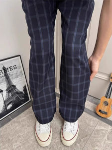 Quần Ống Rộng Kẻ Caro Phong Cách Mỹ Cổ Điển Cho Nam Mùa Hè Mỏng Thời Trang Cao Cấp Quần Ống Rộng Thường Ngày Thoáng Khí