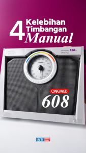 ONEMED - Timbangan Badan Manual BMI + INDIKATOR WARNA 608 | Mechanical Body Weight Scale