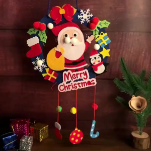 Vòng Hoa Noel Handmade Có Đèn – Trang Trí Nhà Cửa Phòng Không Gian Giáng Sinh