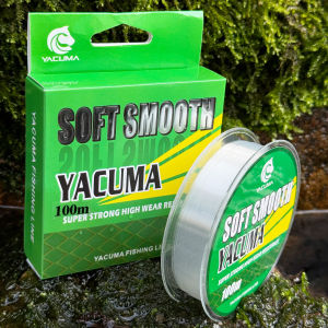Dây Câu Cá Bằng Nylon Phủ Fluorocarbon YACUMA 100M/150M/200M Dây Câu Chìm Vô Hình 2LB-42LB Độ Bền Dùng Cho Câu Cá Trên Sông Biển