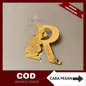 Bros Nama dan Huruf Custom Titanium Warna Sangat Awet Cocok untuk Harian