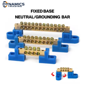 Grounding Neutral Busbar Fixed Support Bridge 4 Holes | 6 Holes | 8 Holes | 10 Holes | 12 Holes | 16 Holes CNAOM Brand