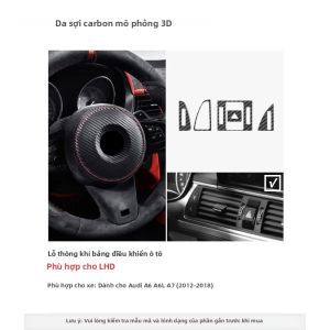 ALCANTARA | Ốp Trang Trí Cửa Gió Điều Hòa Trung Tâm Alcantara Cho Xe Audi A6 C7 A7 4G8 2012-2018 Phụ Kiện Độ Nội Thất Xe Hơi Màu Xanh Dương/đen/đỏ/cam/xám