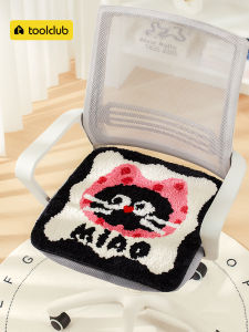 หมอนรองเก้าอี้ขนแกะสำหรับนักเรียนสำหรับใช้ในบ้านและออฟฟิศ สไตล์การ์ตูนน่ารัก ป้องกันการลื่น หมอนรองเก้าอี้แบบหนาน