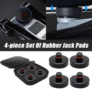 4pcs Car Rubber Jack Pad Adapter for Tesla Model 3 Y S X with Storage Box Elegant Shape Easy To Lift Repair Tool Accessories