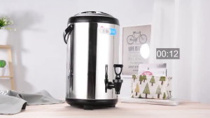 SG Stock Supply 6L-12L Stainless Steel Thermal Beverage Dispenser with Foldable Legs and Double-Layer Insulation Lid