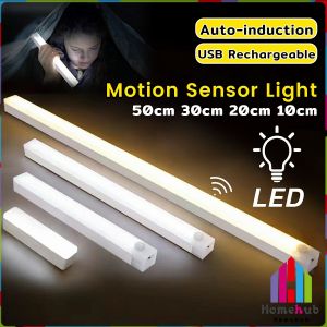 HB Led Light Strip for Wardrobe Cabinet Study Lamp Motion Sensor Night Light Wireless Magnetic USB Rechargeable