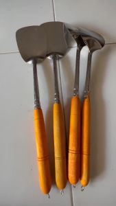 (12 PCS) SODET STENLIS GAGANG KAYU 05 DAN O4 - SPATULA STENLESS- SUTIL STAINLESS GAGANG KAYU MURAH