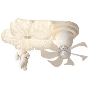 FANCY LAMP CLUB | Quiet Childrens Room Hanging Ceiling Fan with Full Spectrum Light