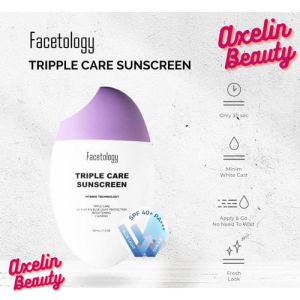Facetology Triple Care Sunscreen SPF 40 PA+++ 40ML - SUNSCREEN FACETOLOGY ORIGINAL MURAH