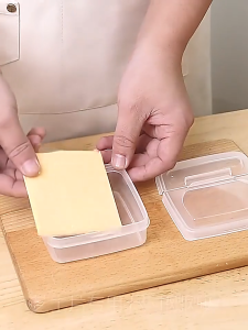 1pcs Cheese Storage Box Refrigerator Storage Garlic Butter Food Storage