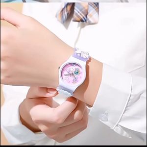 Jam Tangan Anak Strap Karet 3D Import Lucu Melody Kuromi Cinamorol Kuda Poni Terbaru Trendy