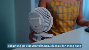 Quạt Mini Để Bàn 15000mAh – Quạt Tích Điện Siêu Bền Có Đèn Ngủ & Sạc Dự Phòng – Quạt Kẹp/Treo/Đặt 3 Trong 1 – Động Cơ Treo Giữ Siêu Êm Xoay 720° (Hàng Chính Hãng)
