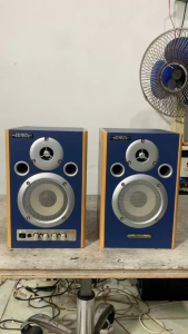Cặp Loa Bookseolf Liền Công suất  Roland Monitor - kiểm âm MA - 10A màu xanh hát cực hay chẩn ( bãi nhật điện 110v)26