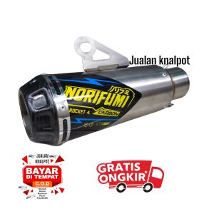 Silencer Knalpot Norifumi Gtx Karbon motor Bebek Karisma Blade Revo Jupiter Z1 Vega ZR Green MX lama MX king Satria Fu Mio Vario