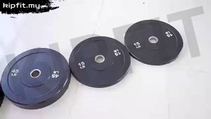 Black Olympic Weight Plate 10kg 1piece – Full Rubber Large Hole Design for Professional Weightlifting & Gym Training