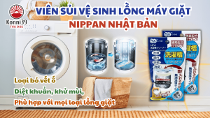 VIÊN SỦI VỆ SINH LỒNG MÁY GIẶT NIPPAN NHẬT BẢN (55GR)