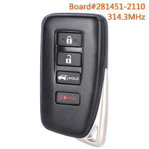 KEYECU 281451-2110 314.3MHz Smart Remote Car Key Fob for Lexus LX570 NX200t NX300 NX300h 2015 2016 2017 2018 2019 HYQ14FBA
