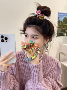 Chic M Bean~ Autumn Winter Versatile Hair Ties 2024 New High End Wool Phone Line Hair Bands INS Hair Ties Fashionable Hair Accessories