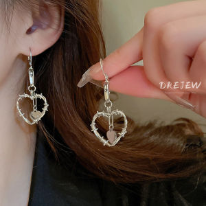 Drejew tình yêu quanh co mắt xích kim Loại khuyên cài tai Ins Hàn Quốc thiểu số thiết kế cảm giác Bông tai khí lạnh Bông tai gió