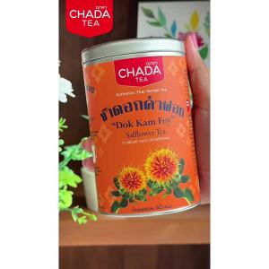 ชาดอกคำฝอย ตรา ฌาดา 30 ซองชา herbal tea safflower chada brand natural pure 100% ไม่มีส่วนผสม ไม่มีน้ำตาล