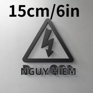 CIFbuy | Biển Báo Acrylic 3D Điện Áp Cao Nguy Hiểm Dán Tự Dính Trang Trí Cảnh Báo Cho Khách Sạn Nhà Hàng Quà Tặng An Toàn
