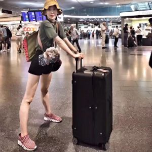 Super Large Capacity Luggage Bag for Men and Women Fashionable Trendy Neutral Universal Wheel Woven Fabric Lining Password Lock